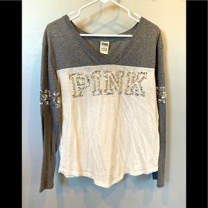 Long Sleeve Sequin PINK Shirt